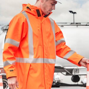 ZJ620_Talent_Orange_01_UCAC5v2 ZJ620-NZ - Mens TTMC-W23 Hi Vis X Back Heavy Duty Waterproof Jacket