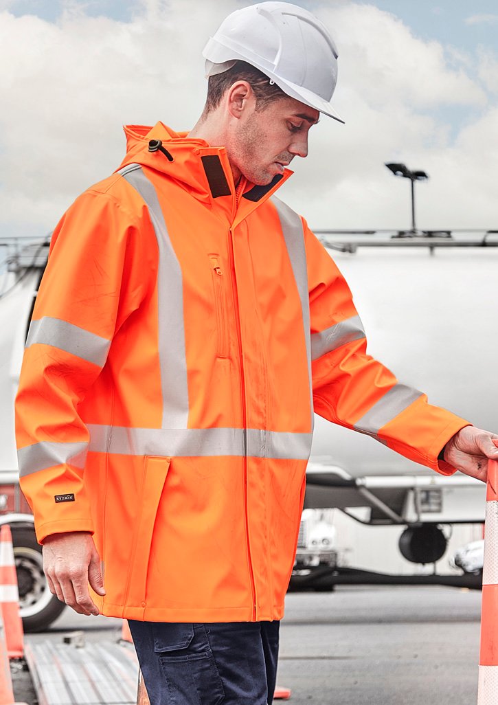 ZJ620-NZ - Mens TTMC-W23 Hi Vis X Back Heavy Duty Waterproof Jacket