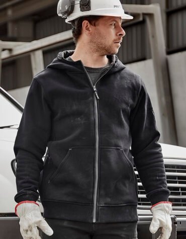ZT468_Talent_Black_Charcoal_01_4rcWRrT ZT468 - Unisex Zip Front Multi-Pocket Hoodie