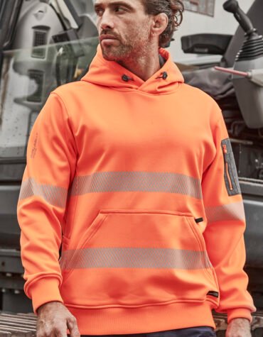 ZT867_Talent_Orange_01_M6r1z4s ZT867 - Unisex Streetworx Segmented Tape Water Resistant Hoodie