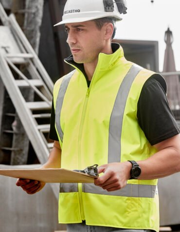 ZV228_Talent_Yellow_01_taVNB30 ZV228 - Unisex Hi Vis Waterproof Reversible Vest