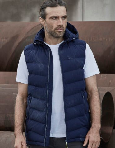 ZV245_Talent_Navy_01_nLirJdO ZV245 - Unisex Streetworx Hooded Puffer Vest