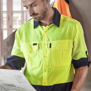 ZW468 - Mens Hi Vis Outdoor Long Sleeve Shirt