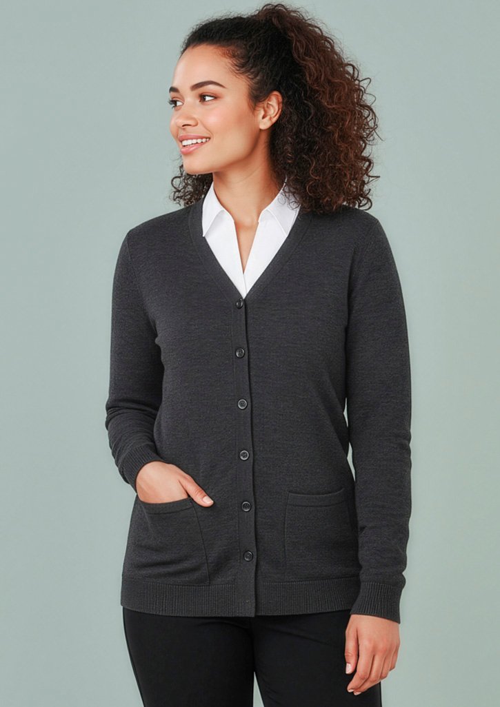 CK045LC - Button Front Womens Knit Cardigan