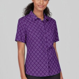 CS948LS - Florence Womens Daisy Print Short Sleeve Shirt