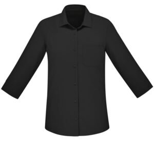 CS951LT_bProduct_Black_01_fIA1rxm_RUssFaZ CS951LT - Florence Womens Plain 3/4 Sleeve Shirt