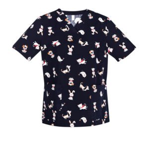 CST147LS_bProduct_MidnightNavy_01_HCPhg8J CST147LS - Printed Womens Best Friends Scrub Top