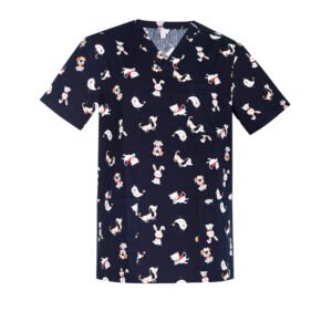 CST147MS_bProduct_MidnightNavy_01_jZgIWDZ CST147MS - Printed Mens Best Friends Scrub Top
