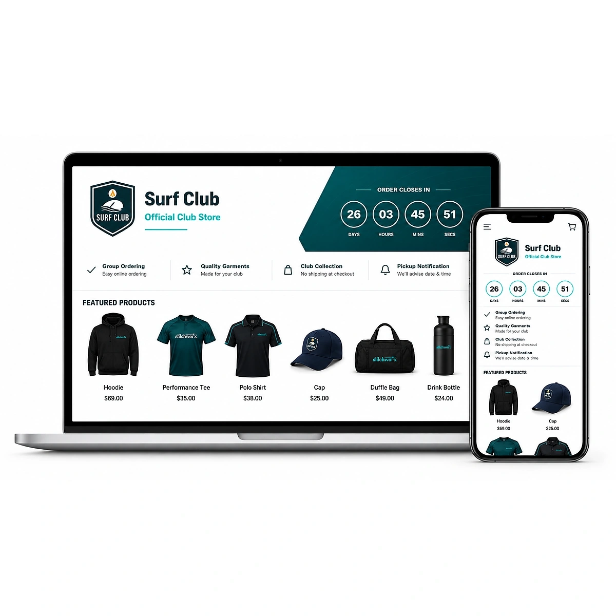 Surf Club online club store