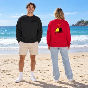 east-end-black-red-sweatshirt-front-back-mockup-1200 East End – Supporter - Adult - Crew Neck Sweat