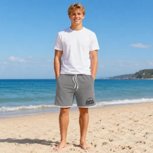east_end_grey_shorts_white_tee_woocommerce_1200 East End – Men’s Track Shorts