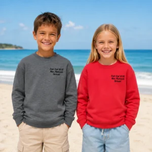 smiling_children_by_the_sunny_sea_woocommerce_1200 East End – Supporter Crew Neck Sweat - Kids/Youth
